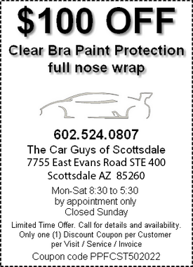 Coupon - clear bra paint protections