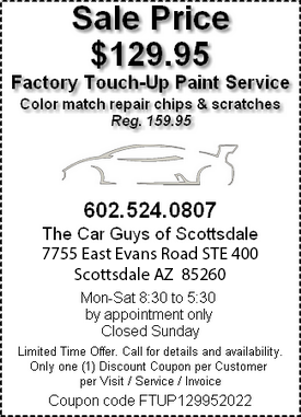 Coupon - factory paint touch up