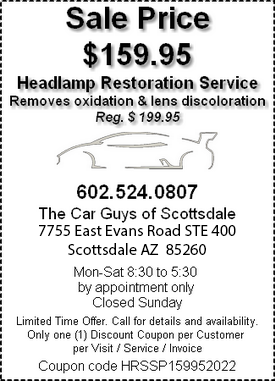 Coupon - headlamp restoration