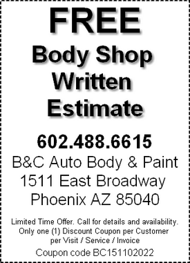 Coupon - body shop estimate