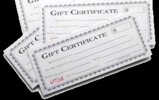 Gift Certificates -  Scottsdale,  Phoenix, Arizona 